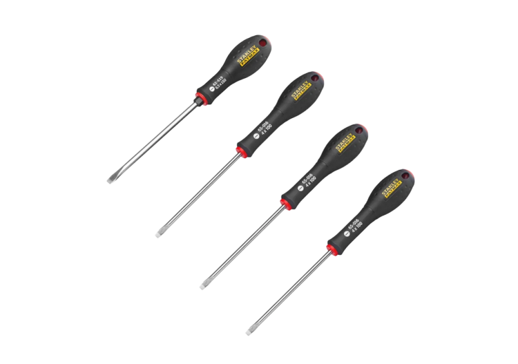 Lot de Tournevis Mécanicien FATMAX – 6,5x150x1,2mm avec Écrou 6 Pans, 4x100mm, 5,5x100mm & 8x150mm