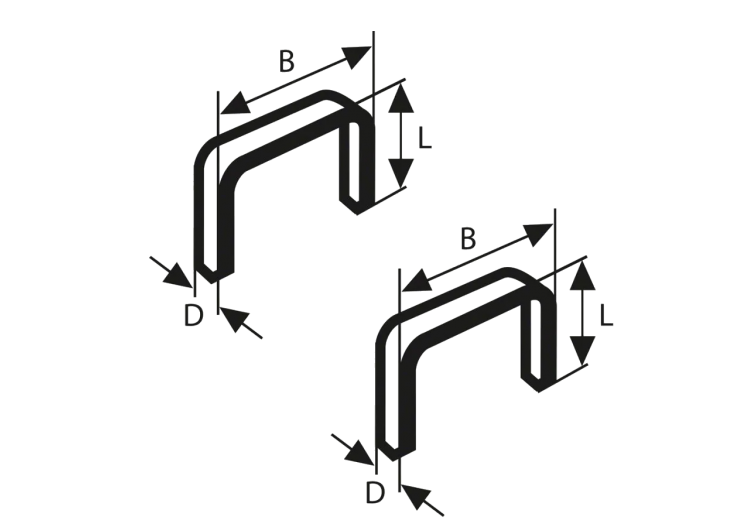 Lot d'agrafes à fil plat de type 54 12,9 x 1,25 x 10-14 mm