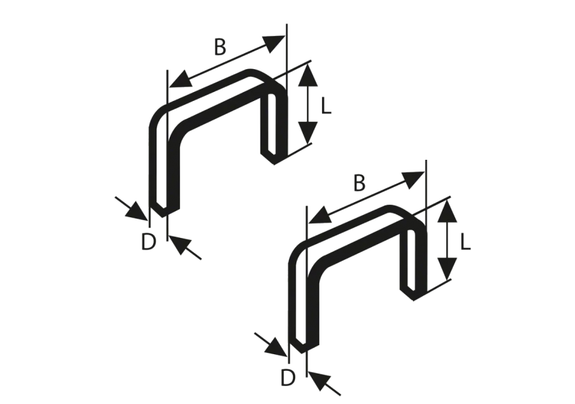 Lot d'agrafes à fil plat de type 54 12,9 x 1,25 x 10-14 mm