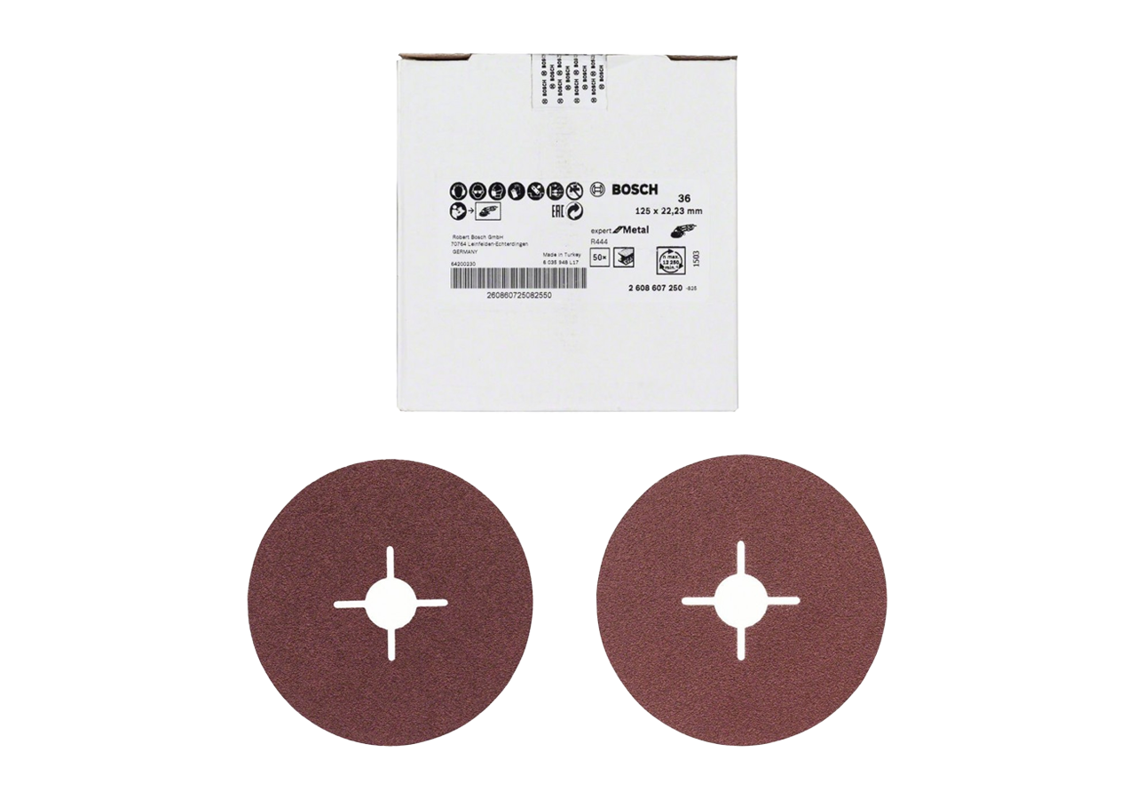 Lot de Disques Abrasifs – R444 Ø125mm Grain 36, Abrasifs Fibrés Ø125mm (G60 & G80 EFM)