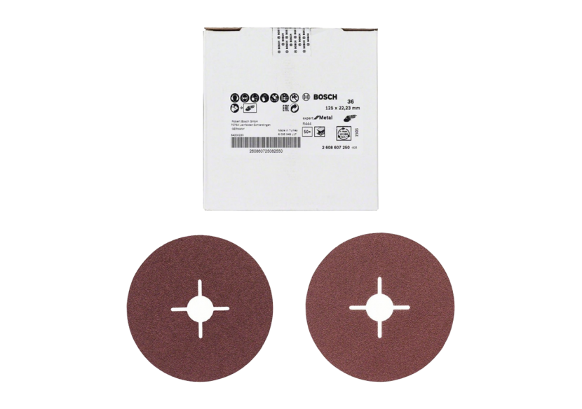 Lot de Disques Abrasifs – R444 Ø125mm Grain 36, Abrasifs Fibrés Ø125mm (G60 & G80 EFM)