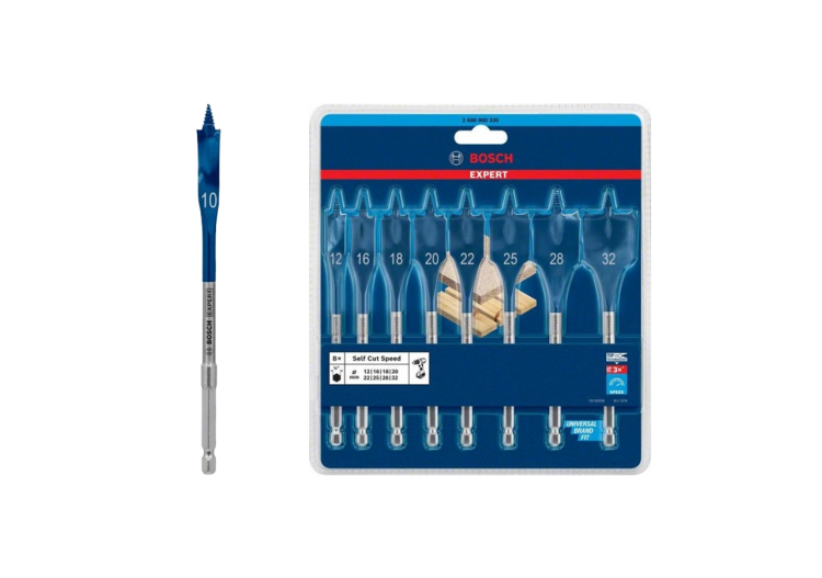 Lot de Mèches Plates Expert SelfCut Speed – 10x152mm & Set de 8pcs