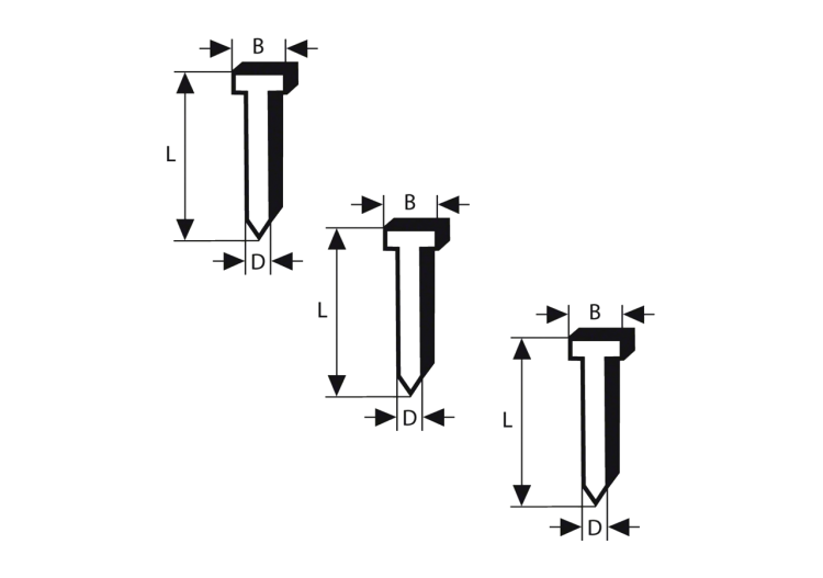 Lot de Pointes Galvanisées – 2000 pcs (ø1,6x32mm, ø1,6x38mm) & 2500 pcs (16G 1,6x45mm)