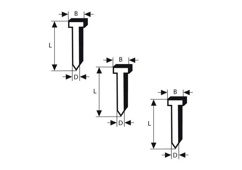 Lot de Pointes Galvanisées – 2000 pcs (ø1,6x32mm, ø1,6x38mm) & 2500 pcs (16G 1,6x45mm)