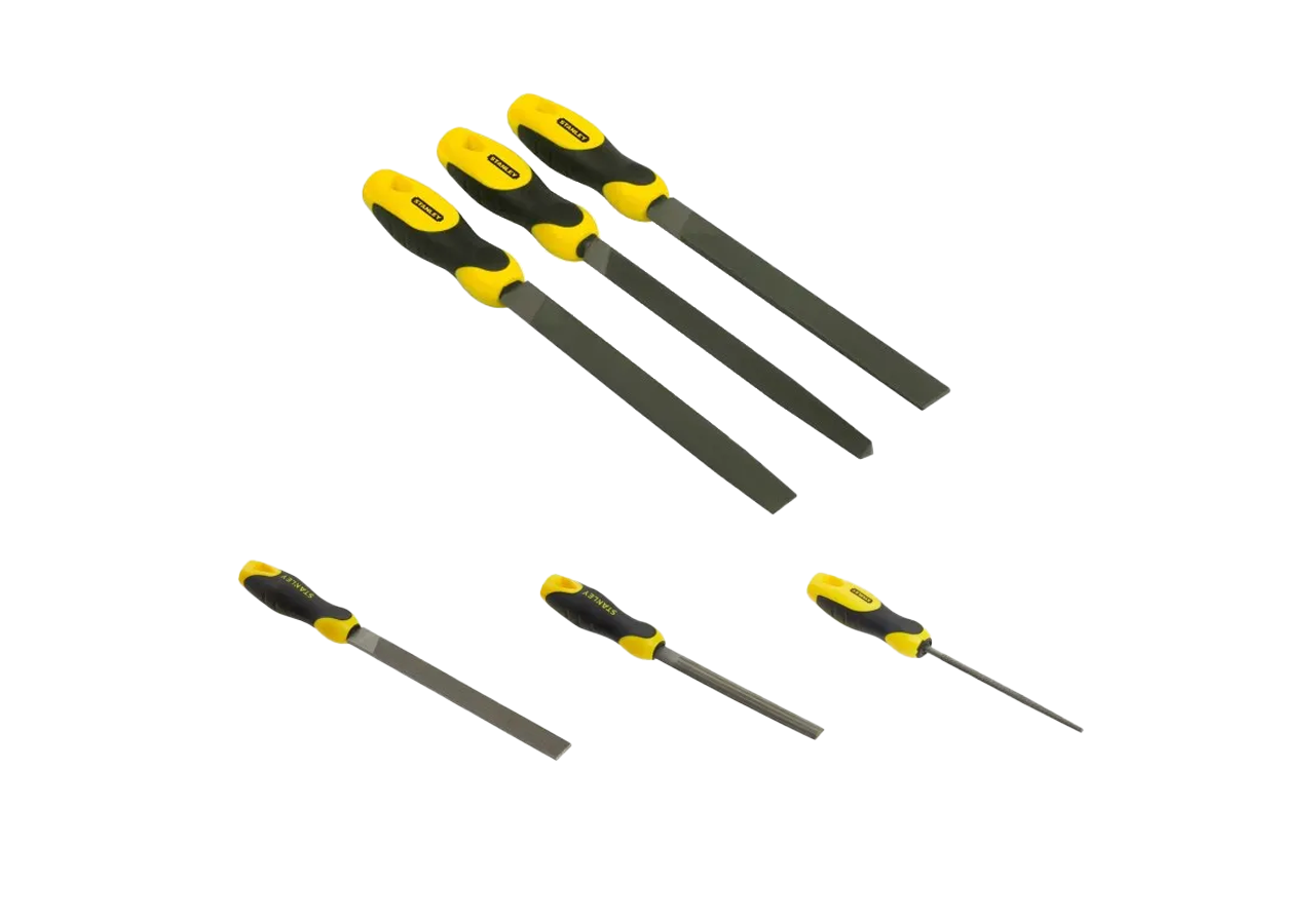 Lot de Limes – Mi-Douces 200mm (Jeu de 3pcs), Plate Bâtarde 150mm, Demi-Ronde Bâtarde 150mm, Ronde Mi-Douce 150mm