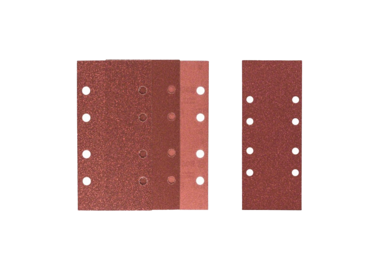 Lot d'Abrasifs Vibrants Auto-agrippants – 93x185mm (G60, G120, G180, 8 Trous) et 93x230mm (G80, 8 Trous)