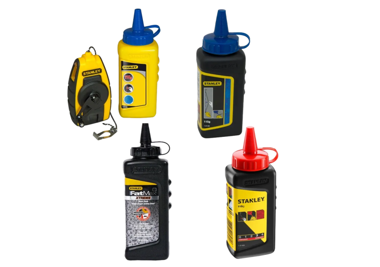 Kit de traçage 9 M + poudres bleue, noir et rouge