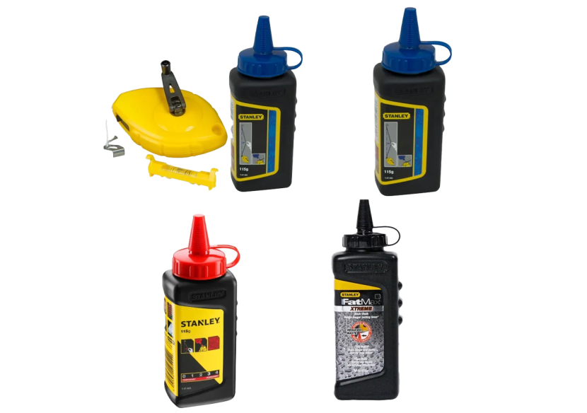 Kit de traçage 30 M + poudres bleue, noir et rouge