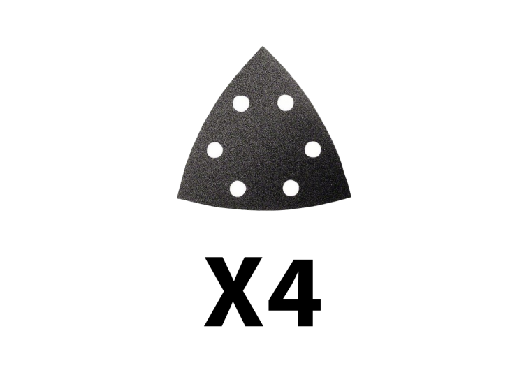 20 feuilles abrasives G120 triangulaires Delta