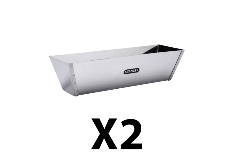 2 bas à enduit inox 300mm