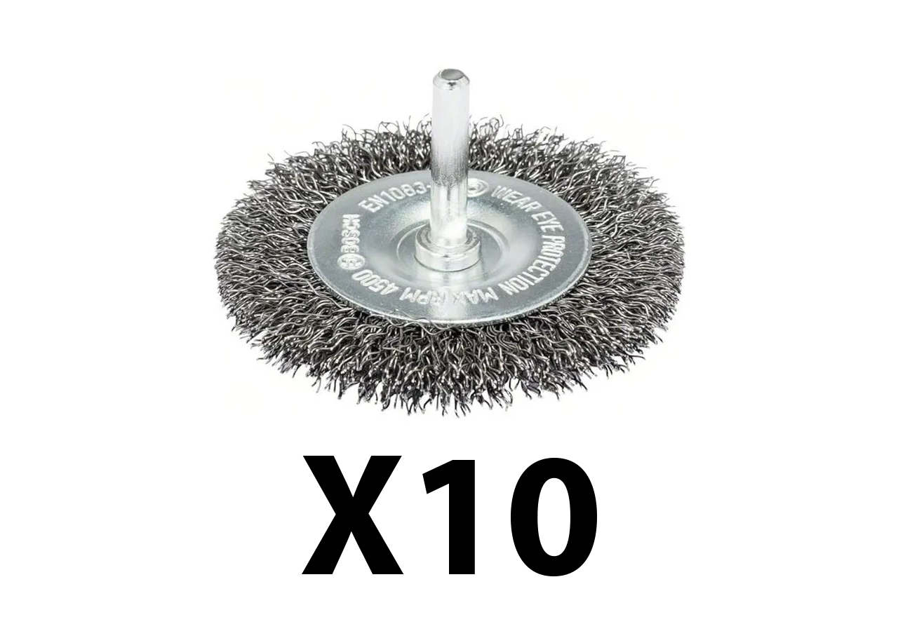 Lot de 10 brosses circulaires Ø 50 mm