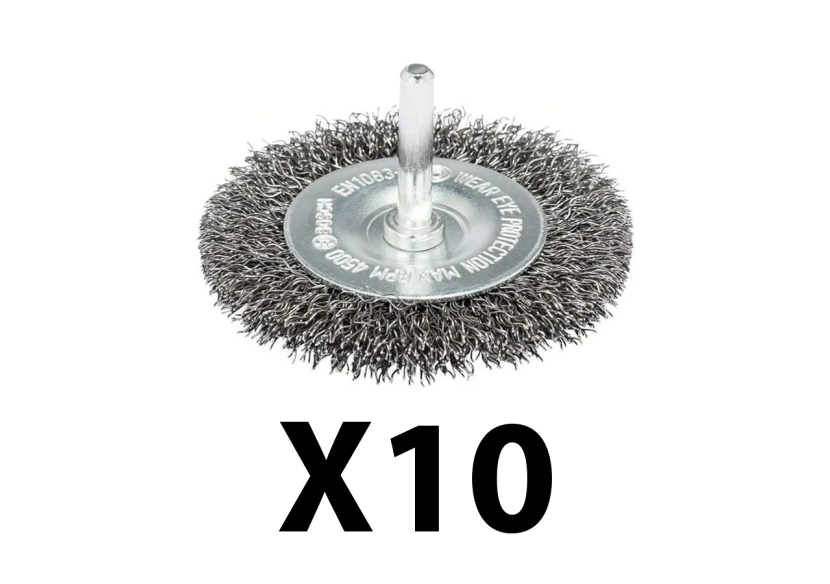Lot de 10 brosses circulaires Ø 50 mm