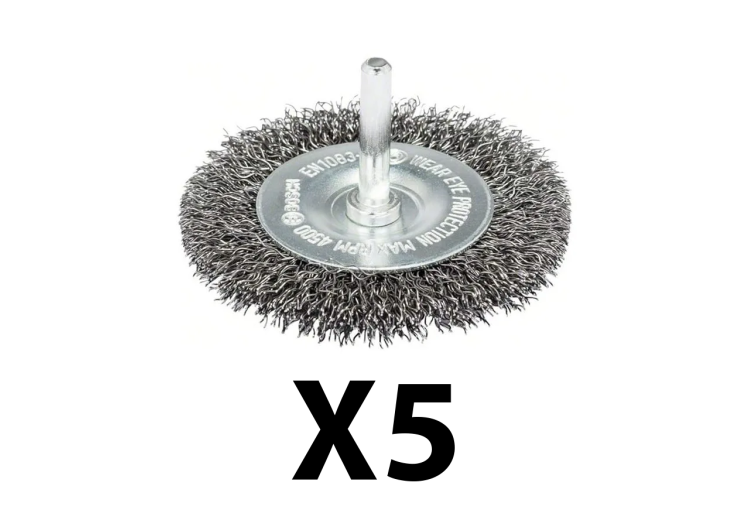 Lot de 5 brosses circulaires Ø 50 mm