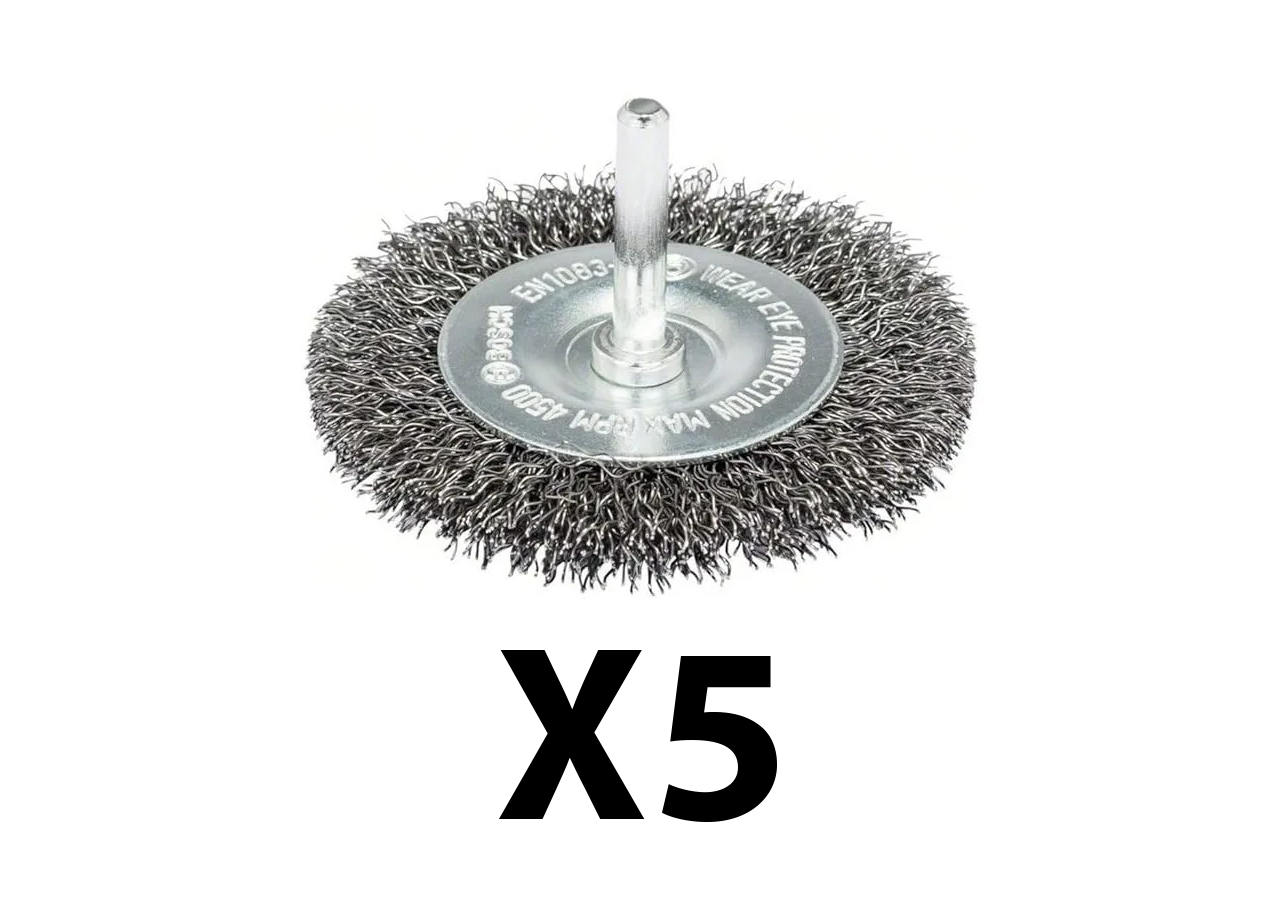 Lot de 5 brosses circulaires Ø 50 mm