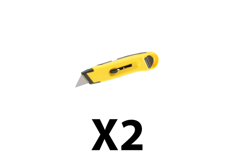 Lot de 2 cutters à lame retractable Stanley