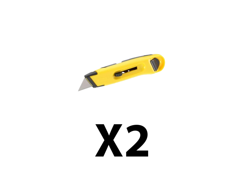 Lot de 2 cutters à lame retractable Stanley