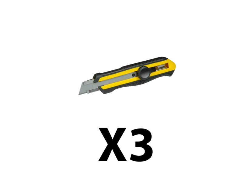 Lot de 3 cutters 18 mm