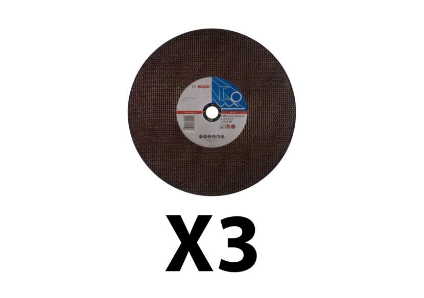 Lot de 3 disque à tronçonner 355 x 25,4 x 3,1 spécial acier