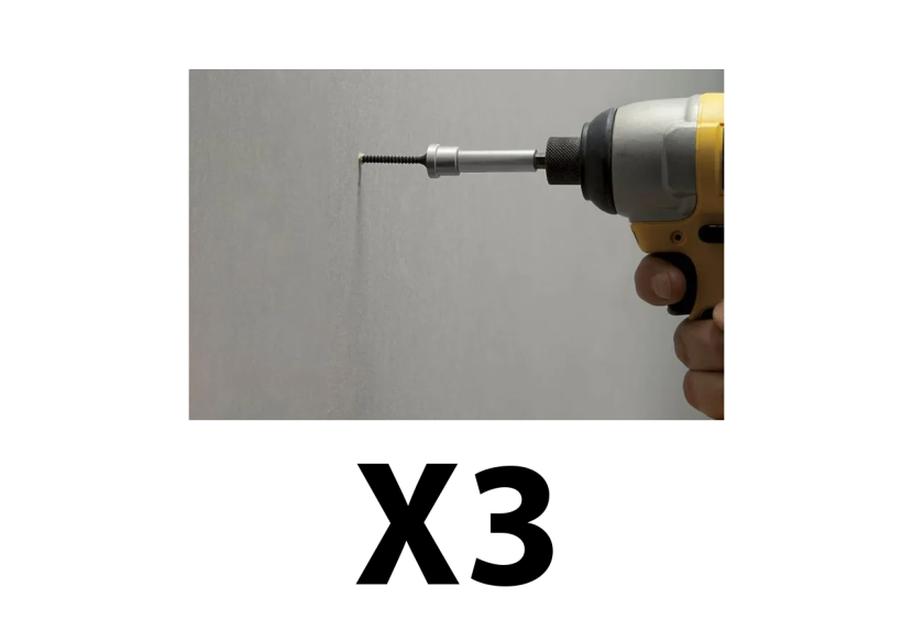 Lot de 3 embouts de vissage PH2 à butée spécial Placo