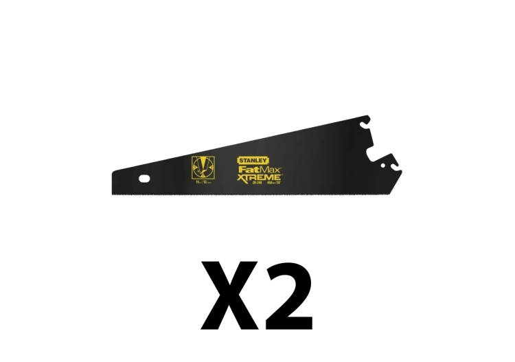 2 lames de scie Instanchange Stanley FATMAX 450 mm