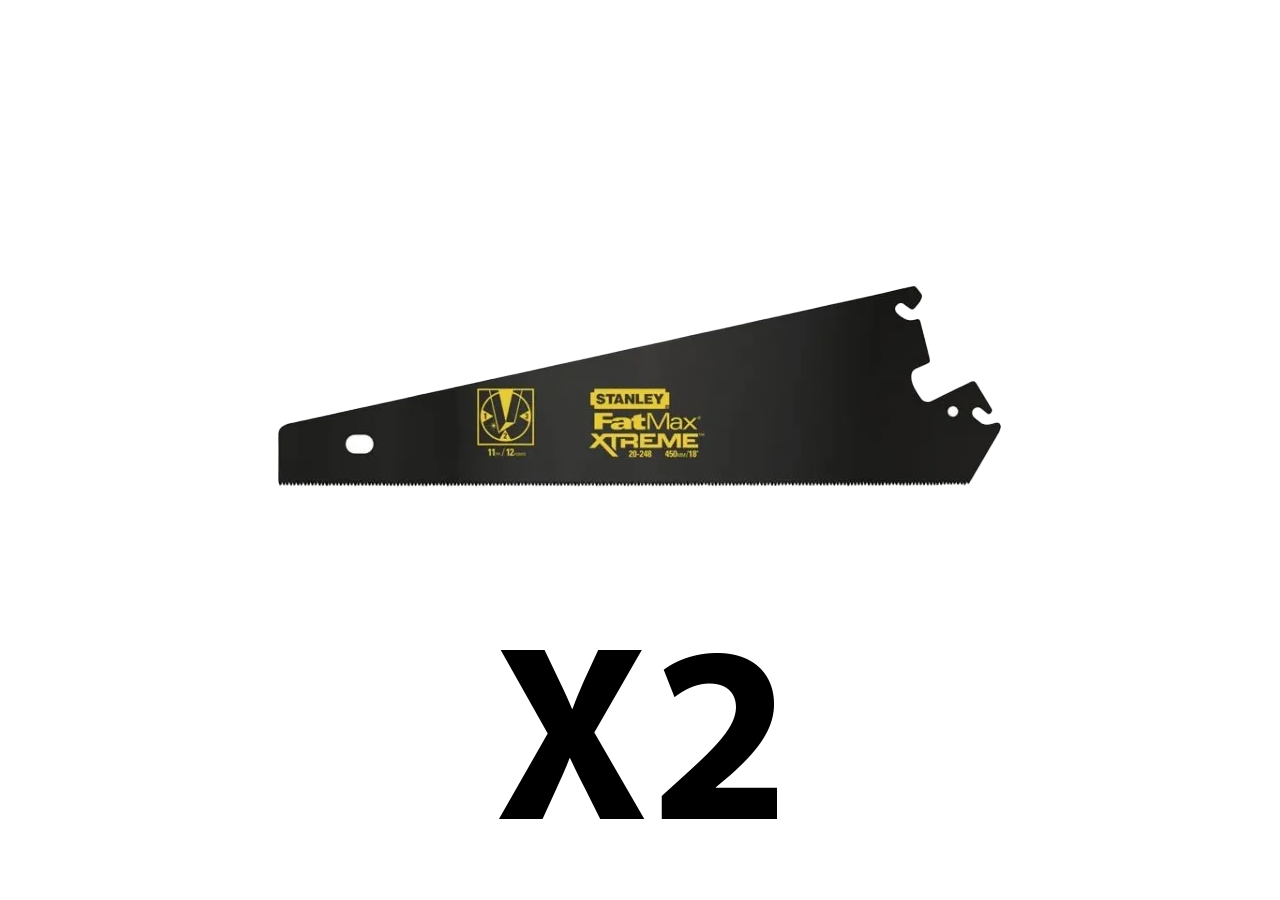 2 lames de scie Instanchange Stanley FATMAX 450 mm