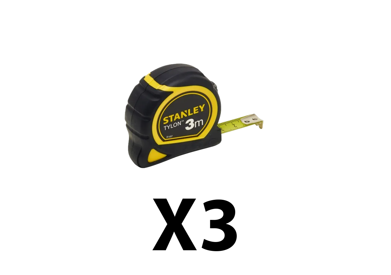 Lot de 3 metres 3 M x 12,7 mm