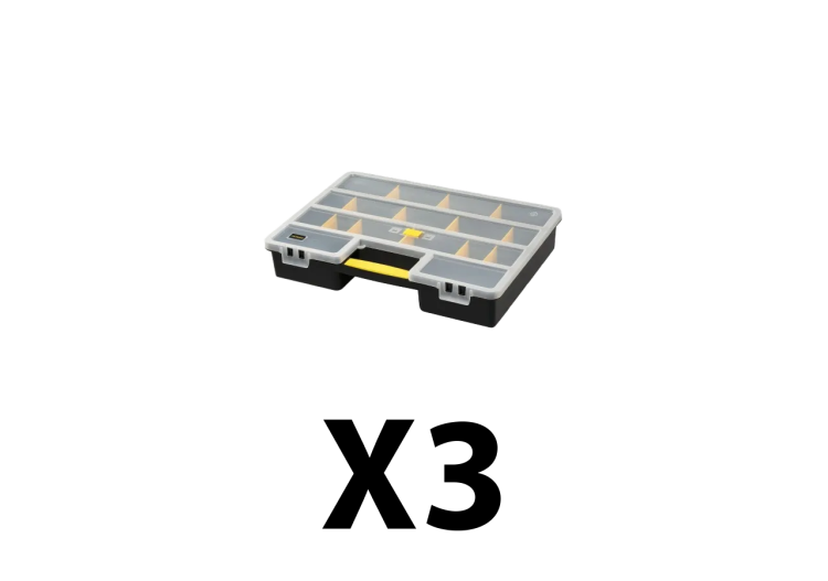 Lot de 3 organiseurs 25 compartiments