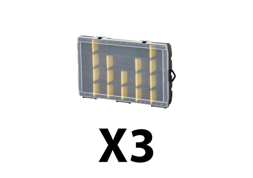 Lot de 3 organiseurs 22 compartiments