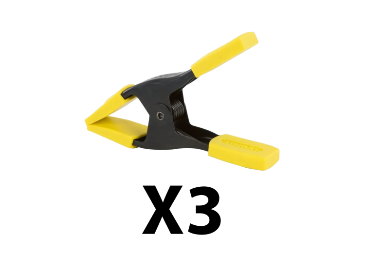 Lot de 3 Pinces de serrage à ressort 50mm