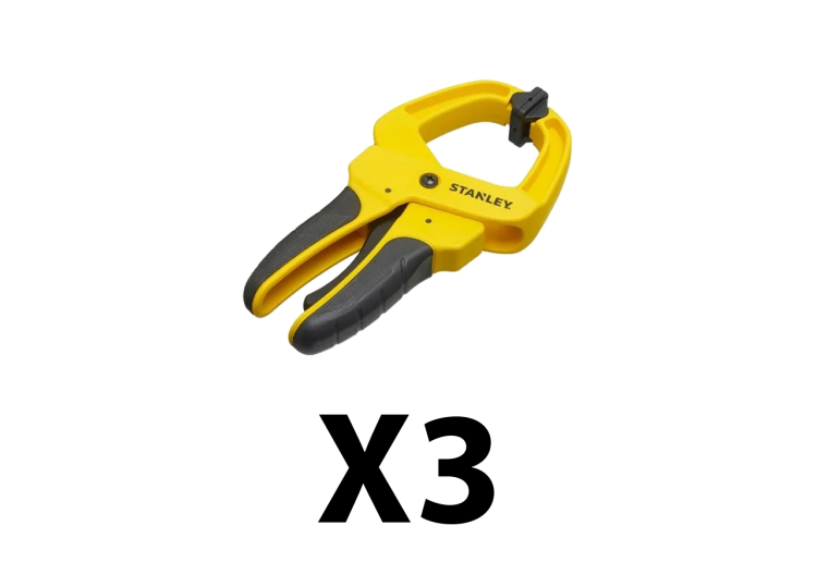 Lot de 3 Pinces de serrage à serrage progressif 50mm