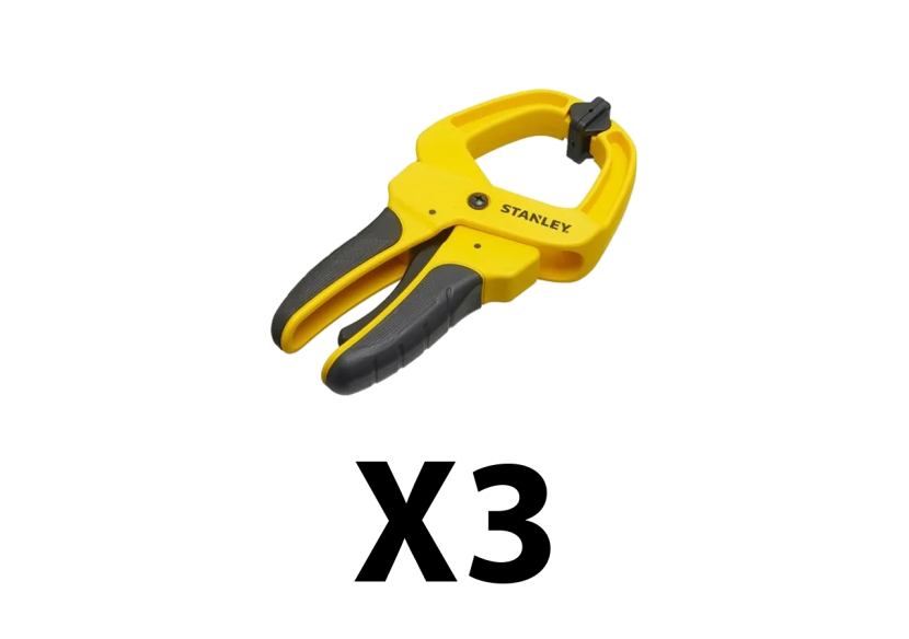 Lot de 3 Pinces de serrage à serrage progressif 50mm