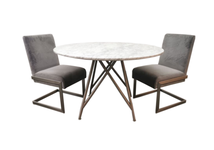 Petite chaise de salle à manger corail en diamant, ensemble de 2 2