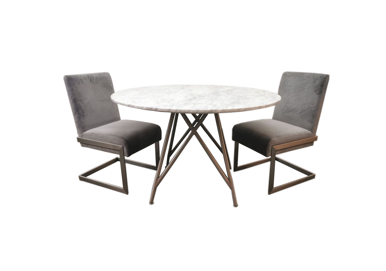 Petite chaise de salle à manger corail en diamant, ensemble de 2