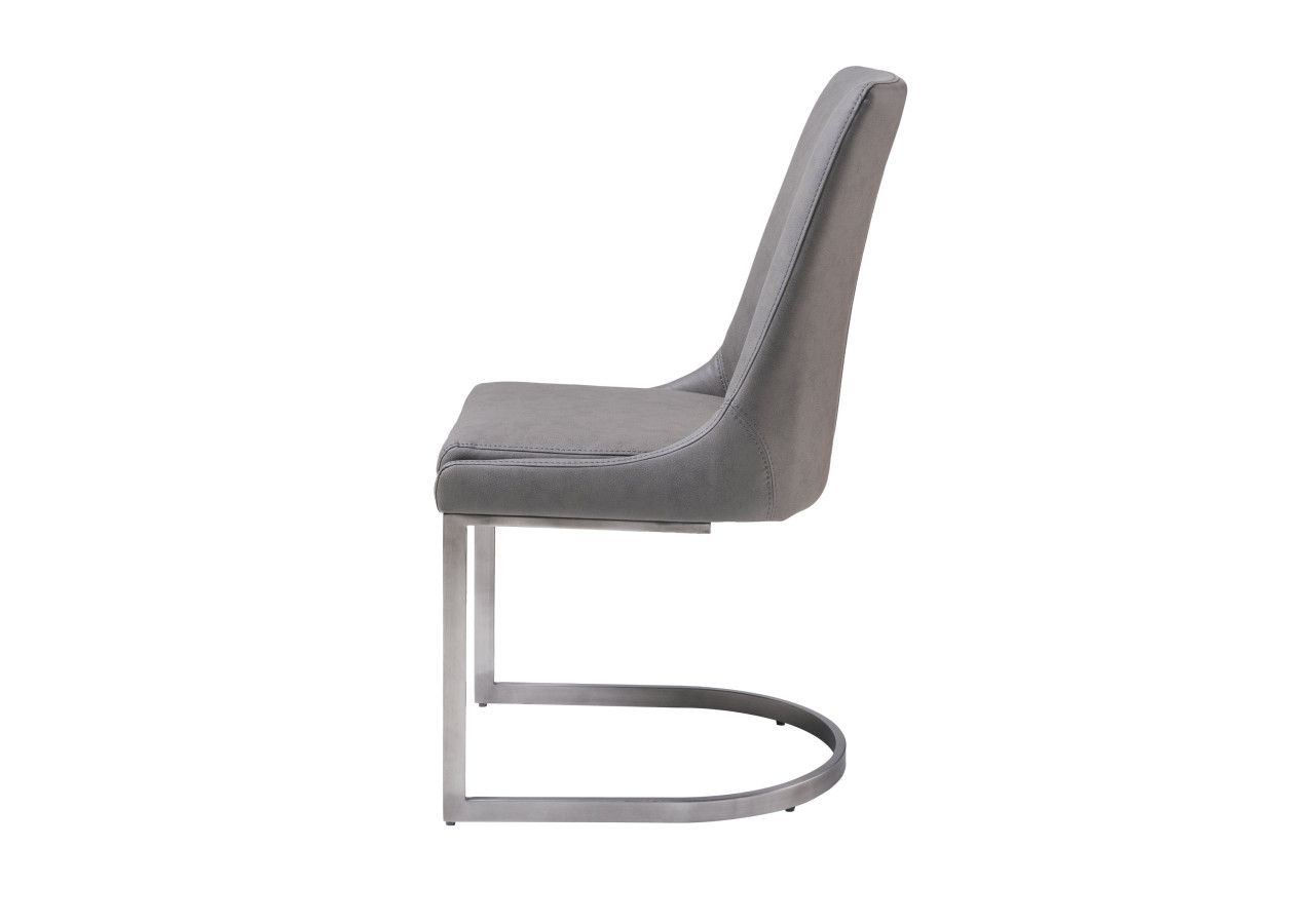 Chaise de salle à manger Oxford en gris basalte, ensemble de 2