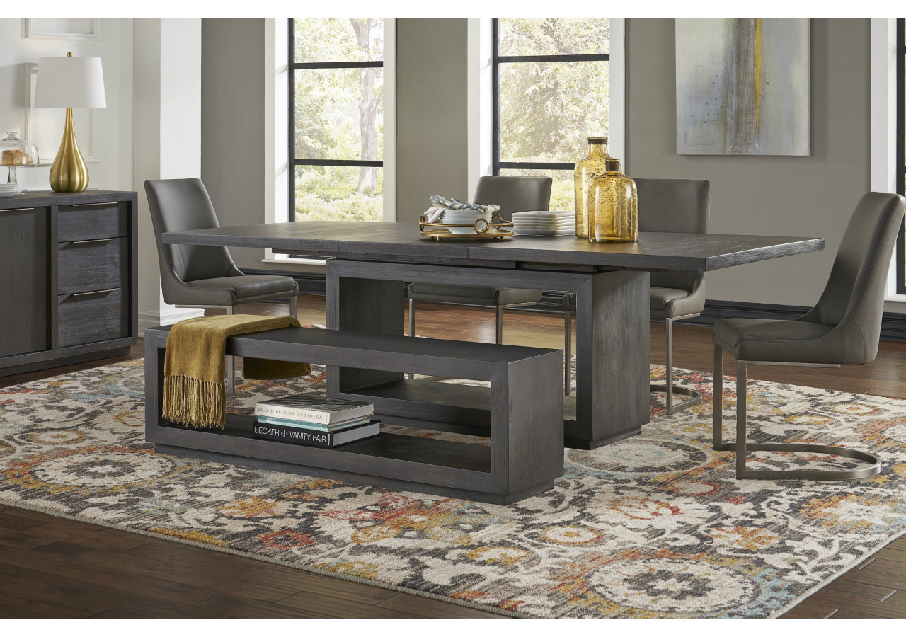 Chaise de salle à manger Oxford en gris basalte, ensemble de 2