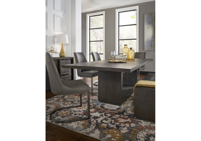 Chaise de salle à manger Oxford en gris basalte, ensemble de 2