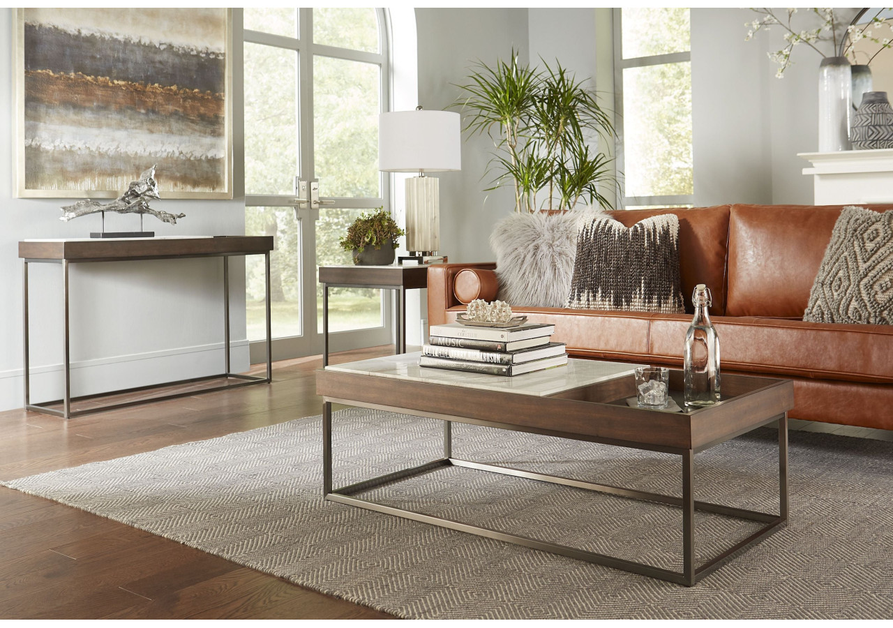 Table de bout Ennis en sable brun