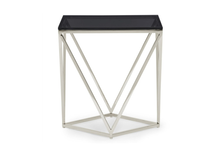 Table d'Appoint en Verre Fumé et Acier Inoxydable Poli - 4VG522 - Modus Furniture International 2