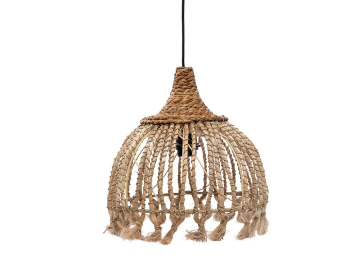 Le Pendentif Pompon Abaca - Naturel - S