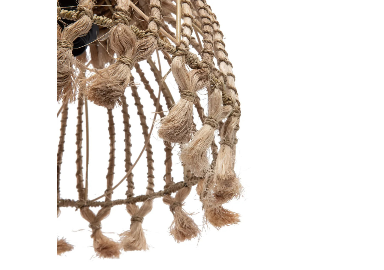 Le Pendentif Pompon Abaca - Naturel - S