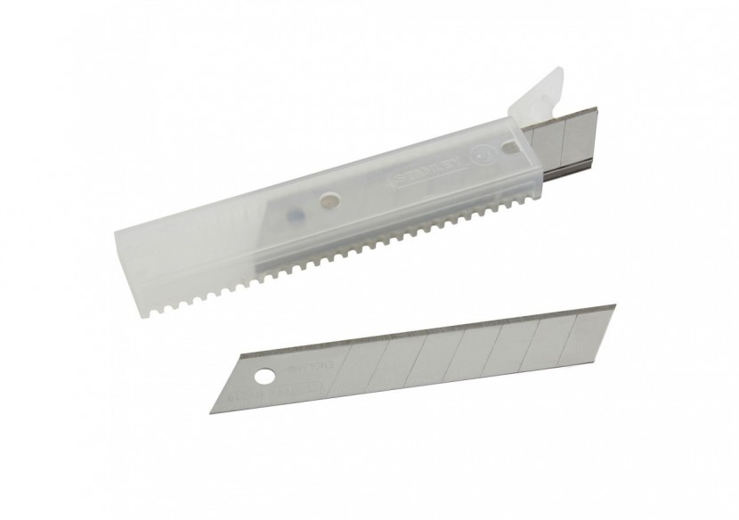 LAMES DE CUTTERS 18MM EXTRA- EPAISSES - DISTRIBUTEUR 8 LAMES - 0-11-219 - Stanley