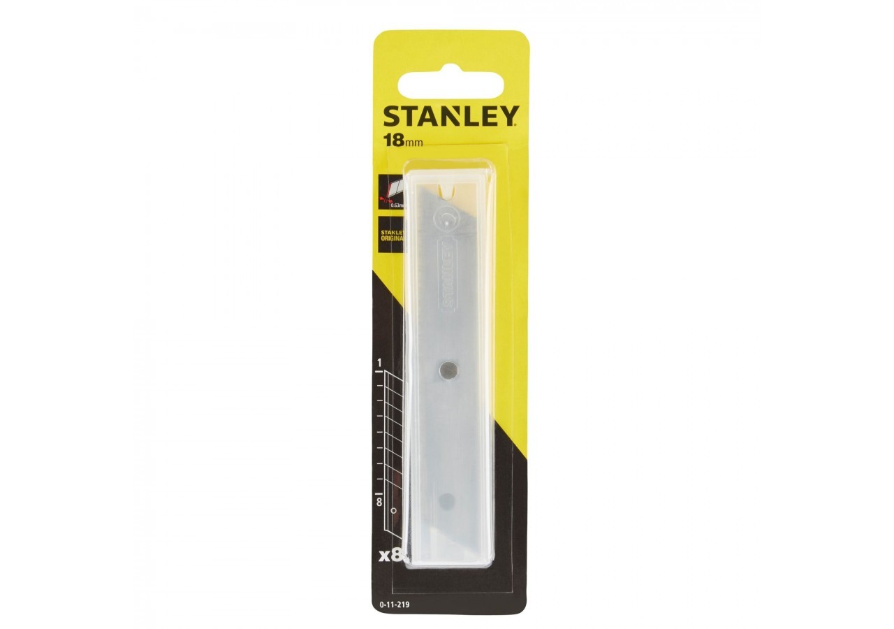 LAMES DE CUTTERS 18MM EXTRA- EPAISSES - DISTRIBUTEUR 8 LAMES - 0-11-219 - Stanley