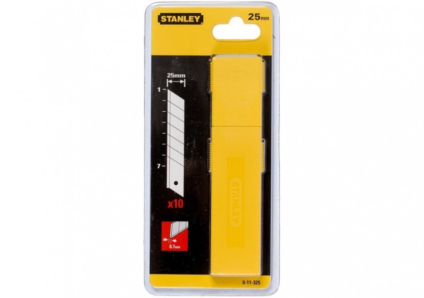 LAMES DE CUTTERS 25MM - DISTRIBUTEUR 10 LAMES - 0-11-325 - Stanley