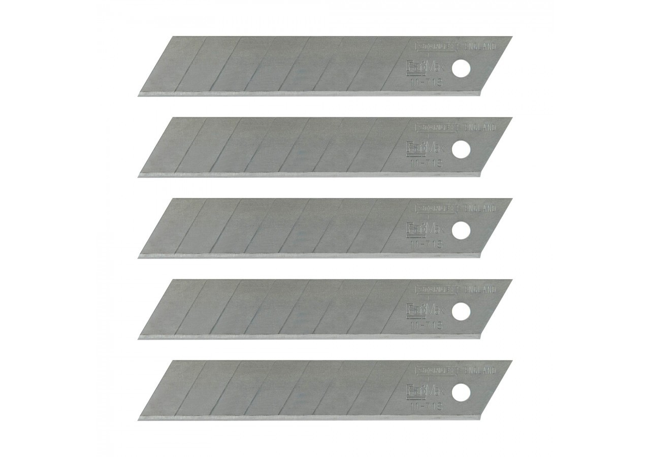 LAMES DE CUTTERS 18MM - CARTE 5 LAMES - FATMAX - 0-11-718 - Stanley