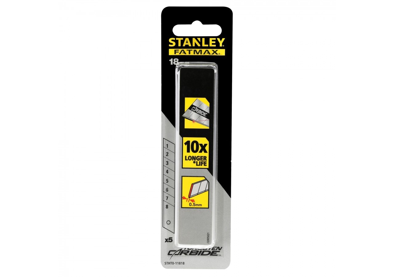 LAMES DE CUTTER 18MM FATMAX AU CARBURE DE TUNGSTENE - CARTE 10
 LAMES - STHT2-11818 - Stanley