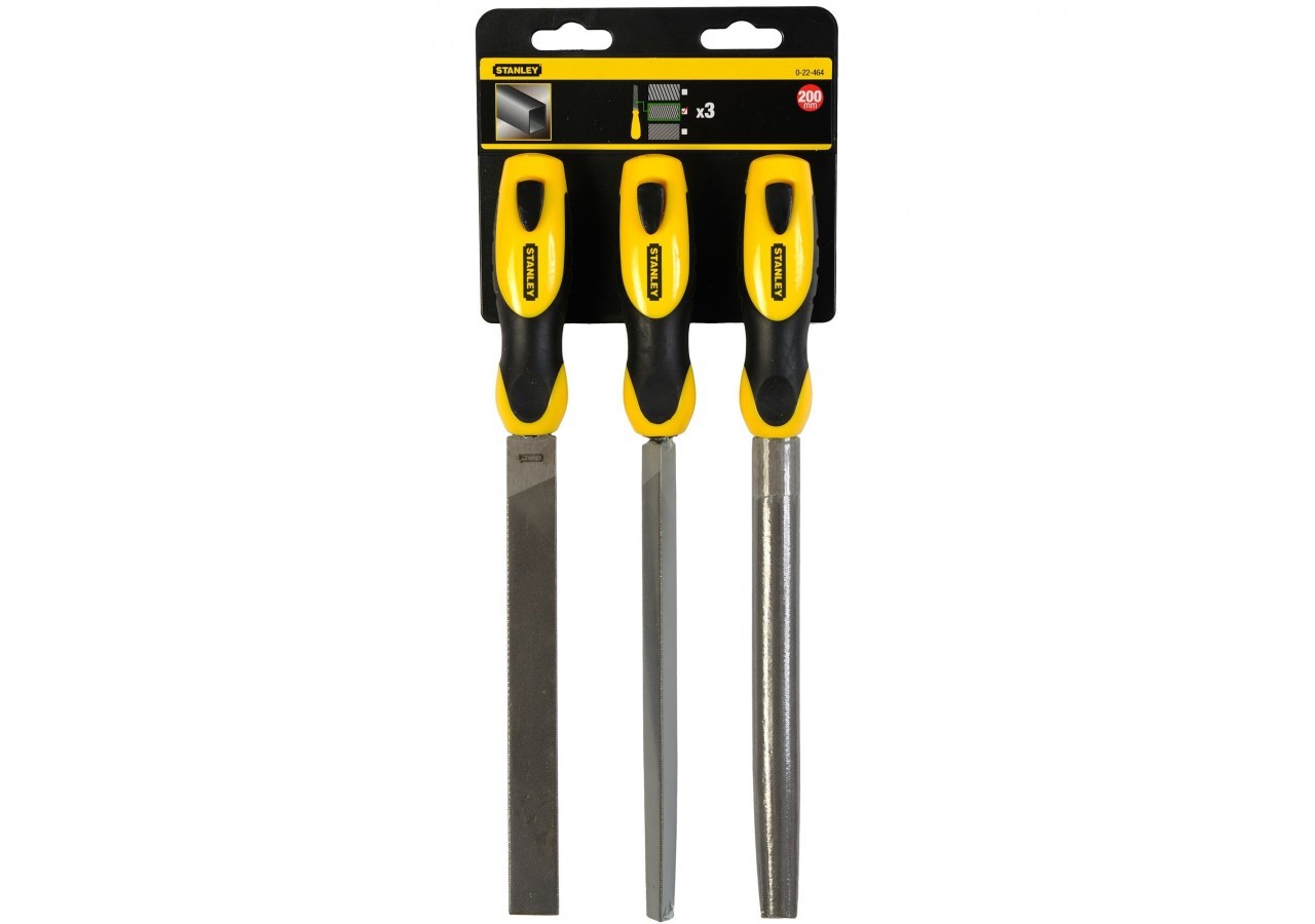 LIMES MI-DOUCES 200MM - JEU DE 3PCS - 0-22-464 - Stanley