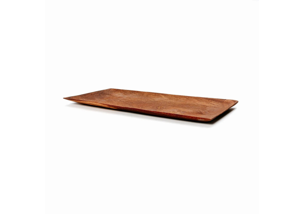 L'assiette à sushi en racine de teck - M