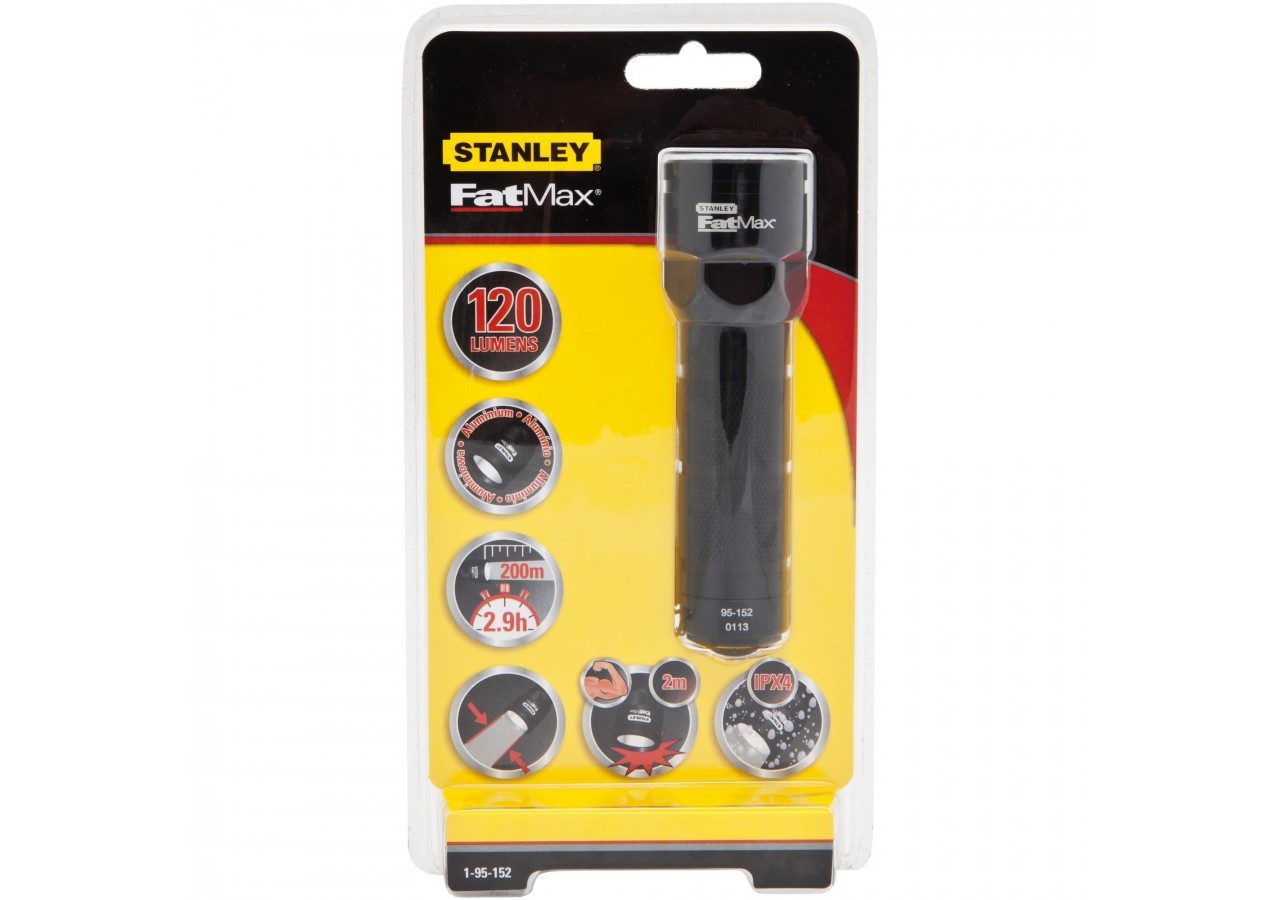 LAMPE TORCHE ALUMINIUM - 120 LUMENS - FATMAX - 1-95-152 - Stanley