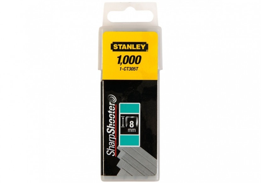 AGRAFES PLATES 10MM-3/8" - BOITE DE 1000PCS - 1-CT306T - Stanley