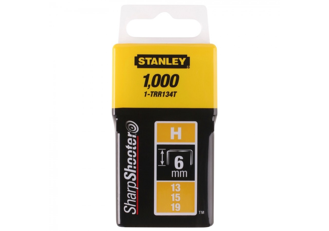 AGRAFES 6MM TYPE H - BOITE DE 1000PCS - 1-TRR134T - Stanley